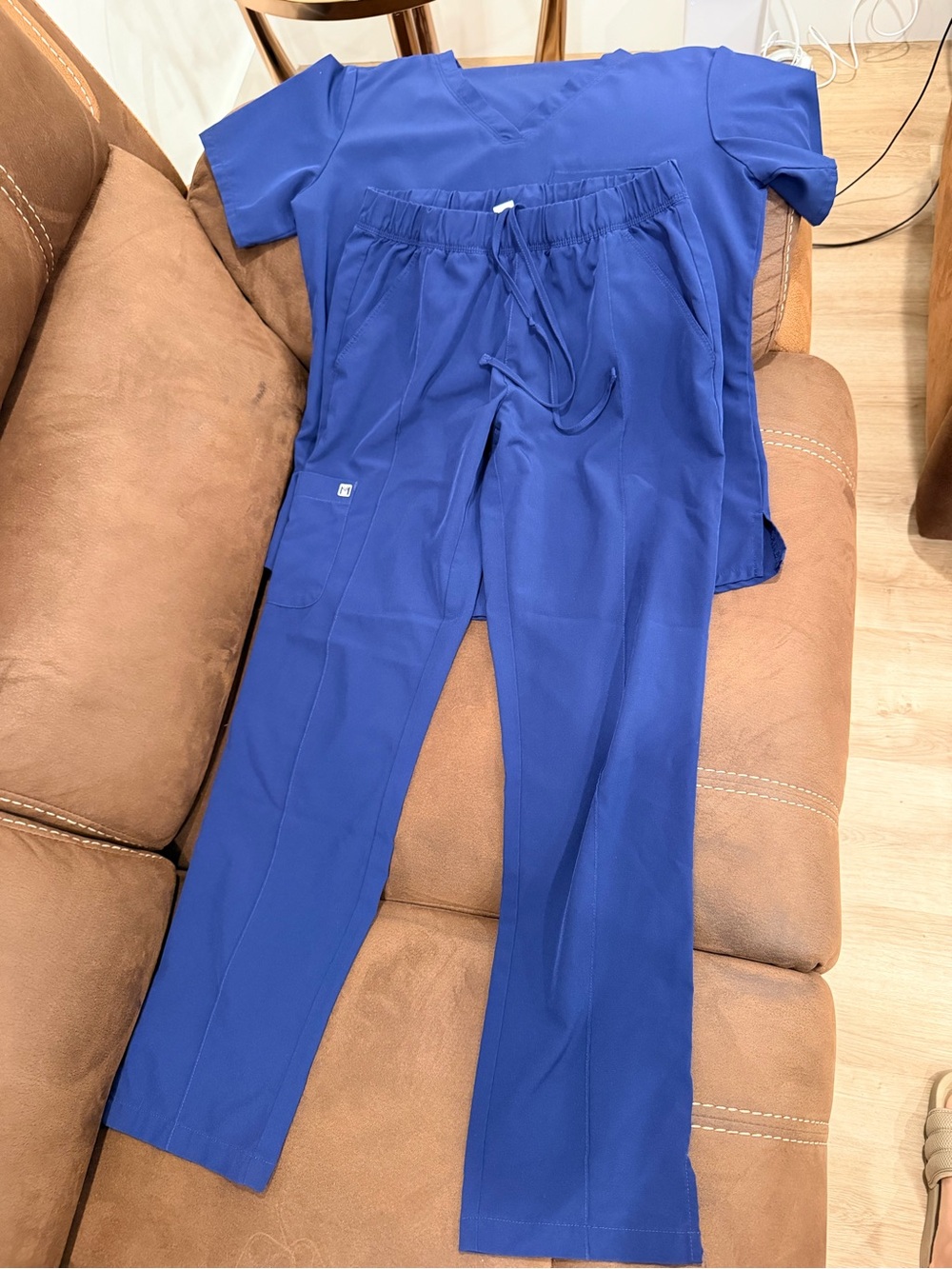 Uniform Advantage Royal Blue Scrub Top and Pants Set